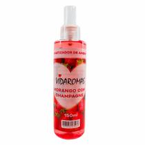 Aromatizador Spray Vidaromas 150 ml Morango Com Champanhe