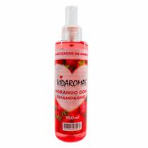 Aromatizador Spray Vidaromas 150 ml Morango Com Champanhe - Artlimp
