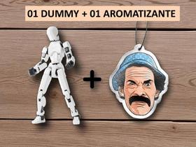 Aromatizante Cheirinho + Boneco Dumm100% Articulado Figura de Ação Brinquedo Manequim Presente Infantil 14cm DESMONTADO