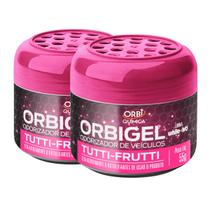 Aromatizante Para Carros e Outros Ambientes Em Gel Fragrância TuttiFrutti 55g Orbi Química Kit com 2