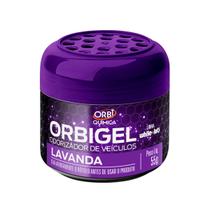 Aromatizante Para Carros e Outros Ambientes Orbigel Fragrância Lavanda 55g Orbi Química