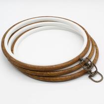 Aros de bordado Auvotuis redondos de madeira imitada 23 cm, 3 peças