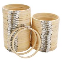 Aros de bordado Caydo 40 peças de bambu redondos de 15 cm