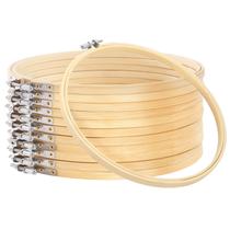 Aros de bordado Pllieay 20 cm, círculo de bambu, 12 peças, 8 polegadas Aros de bordado Pllieay 20 cm, círculo de bambu, 12 peças, 8 polegadas