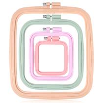 Aros de bordado Pllieay Square, 4 peças, 4 tamanhos, plástico ABS Aros de bordado Pllieay Square, 4 peças, 4 tamanhos, plástico ABS