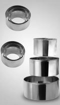 Aros Redondos Modeladores 3 Tamanhos 8/10/12cm Aço Inox Aros Redondos Modeladores 3 Tamanhos 8/10/12cm Aço Inox
