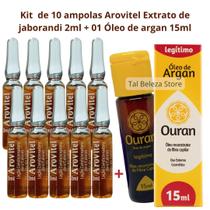 Arovitel 10 Extrato De Jaborandi 2 Ml + 1 Óleo de argan Ouran 15ml