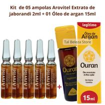 Arovitel 5 Extrato De Jaborandi 2 Ml + 1 Óleo de argan Ouran 15ml