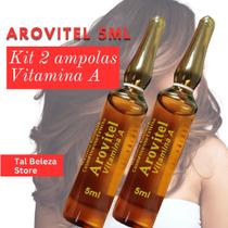 Arovitel Vitamina A 5ml kit C/ 2 ampolas Tratamento capilar Arovitel Vitamina A 5ml kit C/ 2 ampolas Tratamento capilar