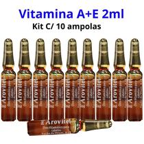 Arovitel Vitamina A+E 2 Ml Kit C/ 10 Ampolas - Fortalecimento Capilar Arovitel Vitamina A+E 2 Ml Kit C/ 10 Ampolas - Fortalecimento Capilar