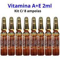 Arovitel Vitamina A+E 2 Ml Kit C/ 8 Ampolas - Fortalecimento Capilar