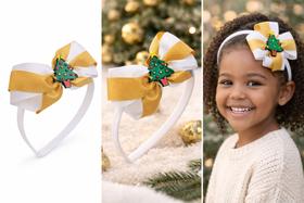 Arquinho Arco Infantil Menina Natal Charmoso Papai Noel Arvore de Natal Arquinho Arco Infantil Menina Natal Charmoso Papai Noel Arvore de Natal