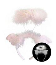 Arquinho de Cabelo Fantasia Feminina Anjo Princesa Carnaval Tiara Asa Luz de Led Bloquinho Menina Criança Acessório Arquinho de Cabelo Fantasia Feminina Anjo Princesa Carnaval Tiara Asa Luz de Led Bloquinho Menina Criança Acessório