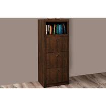 Arquivo de Escritório ME4118 c/ 3 Gavetas e 1 Nicho Rústico - Tecno Mobili Arquivo de Escritório ME4118 c/ 3 Gavetas e 1 Nicho Rústico - Tecno Mobili