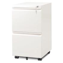 Arquivo DEVAISE com 2 Gavetas Trancáveis em Metal Branco Arquivo DEVAISE com 2 Gavetas Trancáveis em Metal Branco