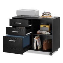 Arquivo DEVISE 3 Gavetas Madeira Preto 80x40x63cm Arquivo DEVISE 3 Gavetas Madeira Preto 80x40x63cm