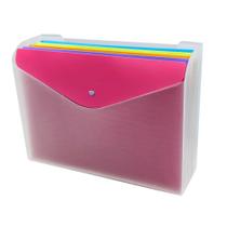 Arquivo Full Color c/ 5 Pastas Envelopes Plásticos Coloridos Dello