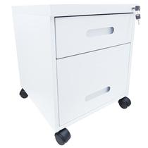 Arquivo Gaveteiro Volante de Aço 2 Gavetas Home Office Branco - ULTRA Móveis Arquivo Gaveteiro Volante de Aço 2 Gavetas Home Office Branco - ULTRA Móveis