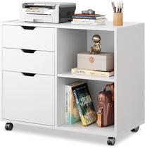 Arquivo Móvel DEVAISE 80x40x63cm 3 Gavetas Branco Arquivo Móvel DEVAISE 80x40x63cm 3 Gavetas Branco