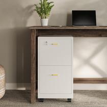 Arquivo Móvel Lavish Home com 2 Gavetas e Trava Branco Arquivo Móvel Lavish Home com 2 Gavetas e Trava Branco