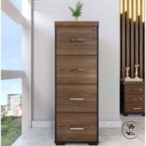 Arquivo tamburato 4 gavetas ii charuto/preto 6105