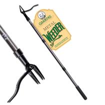 Arrancador de ervas daninhas Grampa's de metal com cabo de aço de 114 cm e ferramenta de 4 garras Arrancador de ervas daninhas Grampa's de metal com cabo de aço de 114 cm e ferramenta de 4 garras