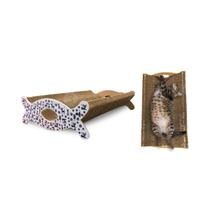 Arranhador Berço Gatos Design Minimalista Papelão E MDF 5U