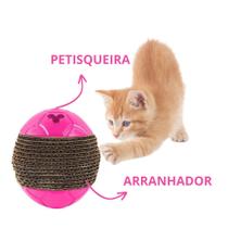 Arranhador bola cat play truqys para gatos rosa
