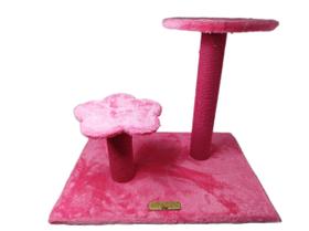 Arranhador Brinquedo Interativo Plataforma 2 Postes Com Flor