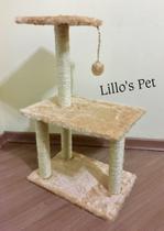 Arranhador Brinquedo Para Gato 3 Bases com Bolinha - Lillo's Pet
