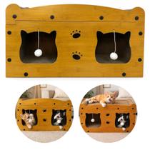 Arranhador Casinha Toca Dupla Pet Antiestresse MDF Arranhador Casinha Toca Dupla Pet Antiestresse MDF
