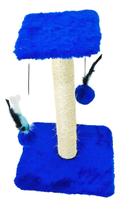 Arranhador Com Brinquedo Duplo P Gatos Poste Exclusivo Azul Arranhador Com Brinquedo Duplo P Gatos Poste Exclusivo Azul