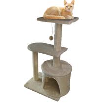 Arranhador de Gato 3 Andares Grande Brinquedo Casinha Aconchegante Descanso Escala Macio Confortável Pet Shop Casa Diversão Animal de Estimação Lazer