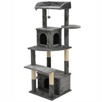 Arranhador de gato grande, luxuoso, multifuncional com casas, cama, poleiros e brinquedos