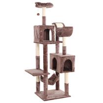 Arranhador de gato grande, luxuoso, multifuncional com casas, camas, rede, poleiros e brinquedo Arranhador de gato grande, luxuoso, multifuncional com casas, camas, rede, poleiros e brinquedo