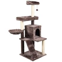 Arranhador de gato luxuoso, multifuncional com casa, camas, cesto, poleiros e brinquedo Arranhador de gato luxuoso, multifuncional com casa, camas, cesto, poleiros e brinquedo