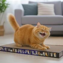Arranhador de Gato Plano Dupla Face My Mia Papelão Ondulado Refil Durável Antiestresse Pet Brinquedo para Gatos Unhas Saudáveis Arranhador de Gato Plano Dupla Face My Mia Papelão Ondulado Refil Durável Antiestresse Pet Brinquedo para Gatos Unhas Saudáveis