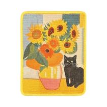 Arranhador De Parede Interno Para Gatos Com Tapete, Tecido Durável E Bordas Costuradas, Design Que
