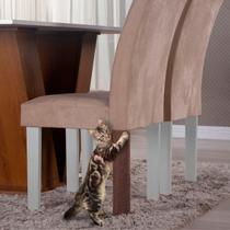 Arranhador e Protetor Pé Cadeira Mesa Jantar Chocolate Luxo