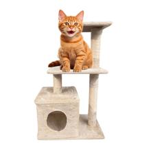 Arranhador Gato 4 Andares Torre Casinha Aconchegante Brinquedo Arranhador Gato 4 Andares Torre Casinha Aconchegante Brinquedo
