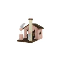 Arranhador Gato Casinha Sem Rede Brinquedo e Poste Sisal - MIUPET