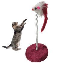 Arranhador Gato Pet Ratinho Guizo Mola Brinquedo Interativo Felino Pelucia Macio Lazer Entretenimento Animal de Estimaçao Diversao Arranhador Gato Pet Ratinho Guizo Mola Brinquedo Interativo Felino Pelucia Macio Lazer Entretenimento Animal de Estimaçao Diversao