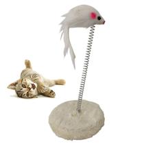 Arranhador Gato Pet Ratinho Guizo Mola Felino Animal de Estimaçao Brinquedo Interativo Macio Pelucia Entretenimento Diversao Lazer