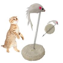 Arranhador Gato Pet Ratinho Guizo Mola Felino Animal de Estimaço Brinquedo Interativo Lazer Entretenimento Diversao