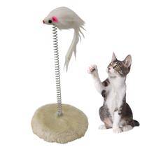 Arranhador Gato Pet Ratinho Guizo Mola Felino Brinquedo Interativo Lazer Entretenimento Diversao Pelucia Animal de Estimaçao