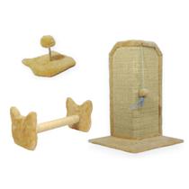 Arranhador Gato Proteção Canto de Sofás Base Externo Brinquedo Bolinha Poste Sisal Mola Maluca