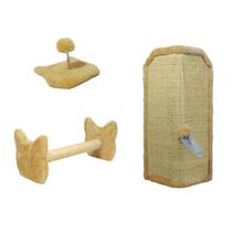 Arranhador Gato Proteção Canto de Sofás Base Interno Brinquedo Bolinha Poste Sisal Mola Maluca