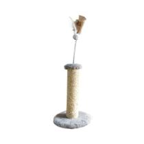 Arranhador Hello Pet Sisal e Pelúcia Cinza com Mola para Gatos Arranhador Hello Pet Sisal e Pelúcia Cinza com Mola para Gatos
