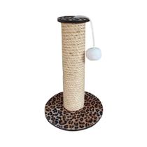 Arranhador Hello Pet Sisal e Pelúcia Onça para Gatos - Tamanho M