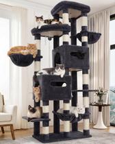 Arranhador Heybly para Gatos Grandes, 190 cm de Altura, Cinza Arranhador Heybly para Gatos Grandes, 190 cm de Altura, Cinza